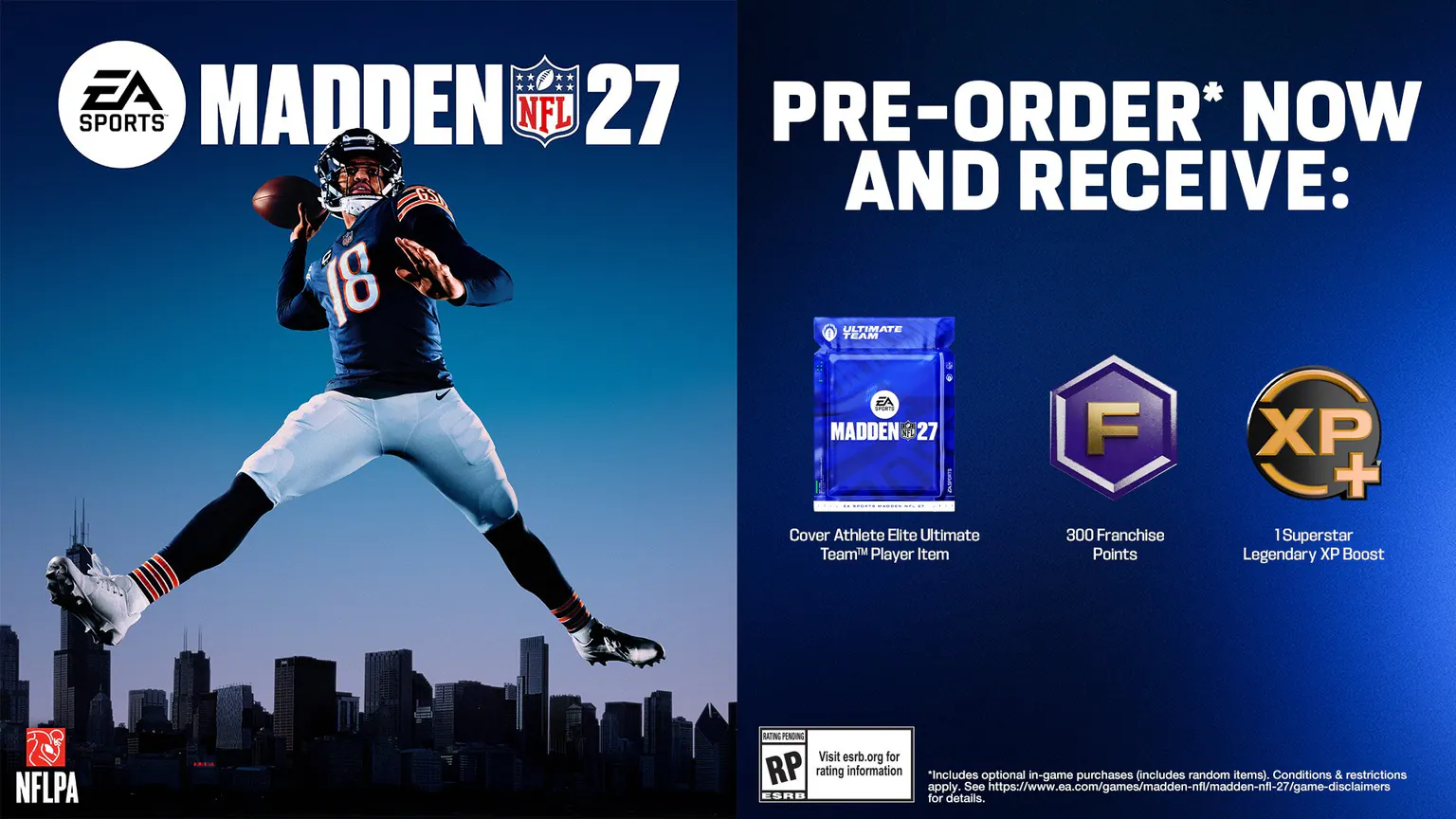 Official Madden NFL 27 standard-edition release artwork